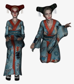Geisha, Kimono, Japan, Japanese, Oriental, Asia - Drawings Of Traditional Mongolian Clothing, HD Png Download, Transparent PNG