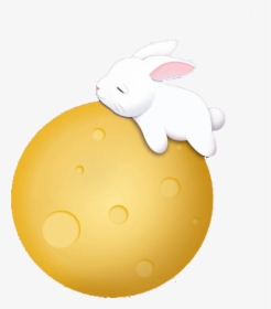 Easter Bunny Rabbit Moon - Domestic Rabbit, HD Png Download, Transparent PNG