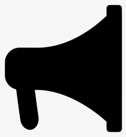 Angle,monochrome Photography,black - Bullhorn Silhouette, HD Png Download, Transparent PNG