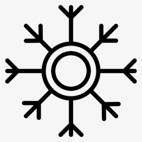 Snowflake - Line Drawing Of Simple Snowflakes, HD Png Download, Transparent PNG