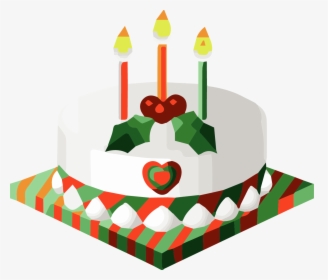 Christmas Birthday Clip Art - Christmas Cake Clip Art, HD Png Download, Transparent PNG