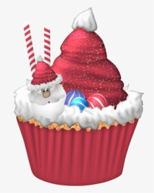 Christmas Birthday Cake Clip Art - Christmas Cupcake Clipart, HD Png Download, Transparent PNG