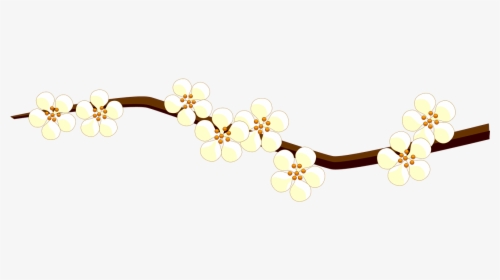 Branch, Flowers, White, Sakura, Spring - Clipart Gren Med Blomst, HD Png Download, Transparent PNG