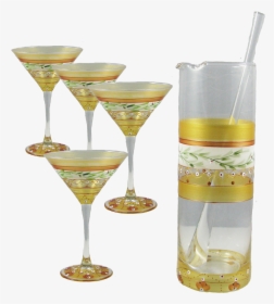 Moroccan Mosaic Gold Martini Bundle - Martini Glass, HD Png Download, Transparent PNG