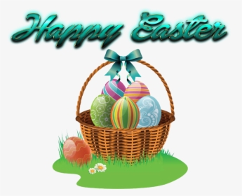 Happy Easter Png Image Download - Gift Basket, Transparent Png, Transparent PNG
