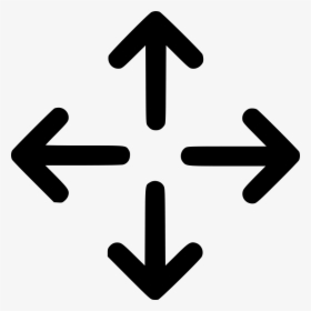 Move - Four Way Arrow Icon, HD Png Download, Transparent PNG