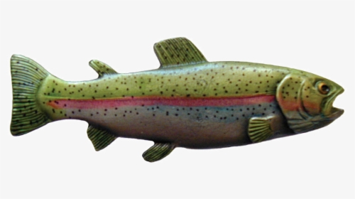 Rainbow Trout Knob Hand Tinted Antique Pewter Left - Coastal Cutthroat Trout, HD Png Download, Transparent PNG