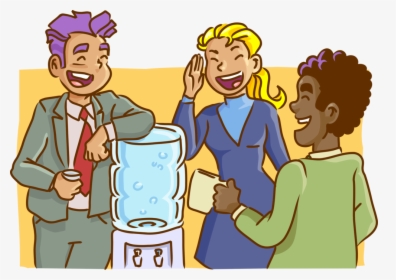 Vector Illustration Of Office Colleagues Engage In - Cartoon Office Water Cooler, HD Png Download, Transparent PNG