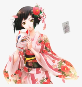 Thumb Image - Anime Kimono Girls Png, Transparent Png, Transparent PNG