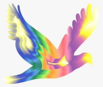 Chromatic Flying Dove Silhouette Clip Arts - Pigeons And Doves, HD Png Download, Transparent PNG
