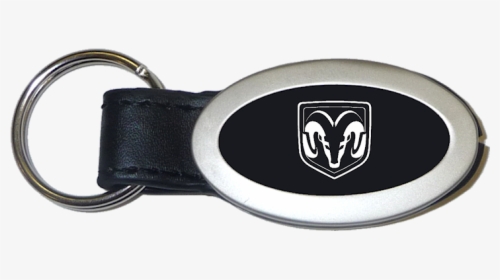 Au-tomotive Gold Ram Head Logo Black Oval Leather Key - Keychain, HD Png Download, Transparent PNG