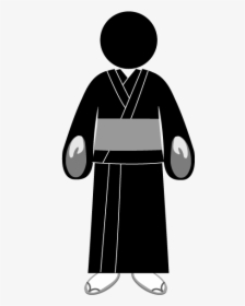 Black And White Icon Clipart Kimono, HD Png Download, Transparent PNG