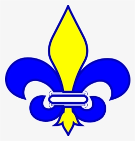 Blue Yellow White Khanda Logo School - Red And Blue Fleur De Lis, HD Png Download, Transparent PNG