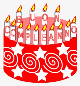 Area,food,line - Red Birthday Cake Clipart, HD Png Download, Transparent PNG