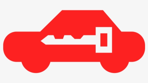 Car Lock Symbol In Red - Car, HD Png Download, Transparent PNG