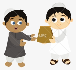 Cartoon Kids Images - Kids Muslim Sharing Cartoon, HD Png Download, Transparent PNG