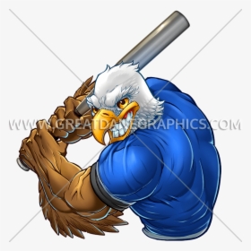 Eagle Baseball Mascot Clipart, HD Png Download, Transparent PNG
