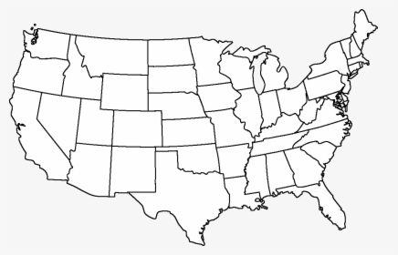 Cute White United States Map Png - Glacier National Park Located, Transparent Png, Transparent PNG
