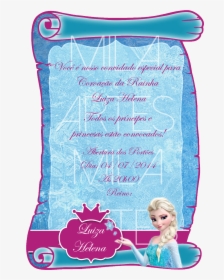 Clip Art Convite Frozen - Convite Da Frozen Personalizado, HD Png Download, Transparent PNG