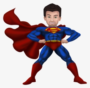 Superman Cartoon Transparent Background, HD Png Download, Transparent PNG