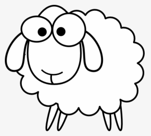 Outline Sheep Svg Clip Arts - Black And White Sheeps Transparent, HD Png Download, Transparent PNG