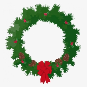 Holiday Clipart Free Download - Christmas Wreath Clipart Gif, HD Png Download, Transparent PNG