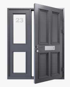 Transparent Front Door Png - Traditional Grey Front Doors, Png Download, Transparent PNG