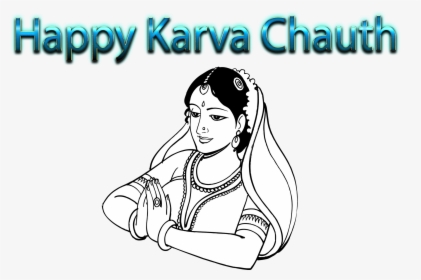 Karva Chauth 2018 Png Clipart - Wedding Clipart Black & White, Transparent Png, Transparent PNG