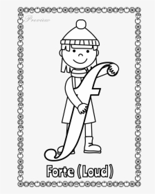 Piano Forte Coloring Sheet, HD Png Download, Transparent PNG