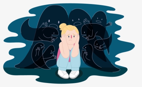Young Girl Surrounded By Voices - Hearing Voices, HD Png Download, Transparent PNG