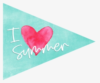 I Heart Summer Party Flags - Heart, HD Png Download, Transparent PNG