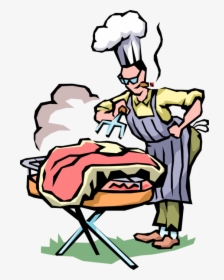 Vector Illustration Of Barbecue, Barbeque Or Bbq Grill - Grill Master, HD Png Download, Transparent PNG