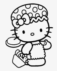 Transparent Kitty Face Png - Easy To Color Hello Kitty, Png Download, Transparent PNG