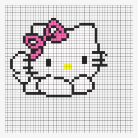 Pixel Art Hello Kitty Face , Png Download - Easy Hello Kitty Pixel Art, Transparent Png, Transparent PNG