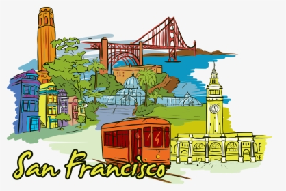 Cartoon San Francisco Clip Art, HD Png Download, Transparent PNG