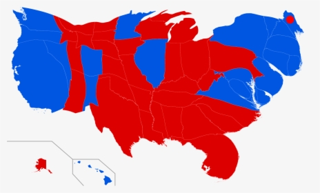 United States Presidential Election, 2016 Cartogram - Cartogram Us Election 2016, HD Png Download, Transparent PNG