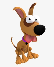 3d Cartoon Dog Tired And Sitting - Dog Tired Cartoon Character, HD Png Download, Transparent PNG