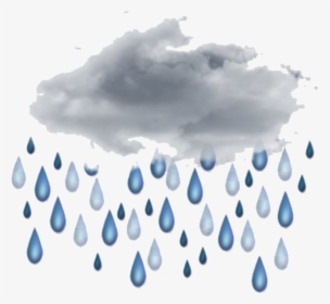 Rain Ftestickers Clipart Cloud Raindrops Transparent - Transparent Background Rain Clipart, HD Png Download, Transparent PNG