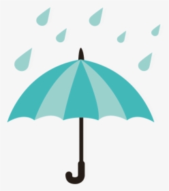 Weather Forecasting Cartoon Blue - Umbrella Clip Art Rain Drops, HD Png Download, Transparent PNG