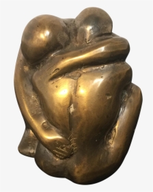 Embracing Lovers Statue Png - Bronze Sculpture, Transparent Png, Transparent PNG