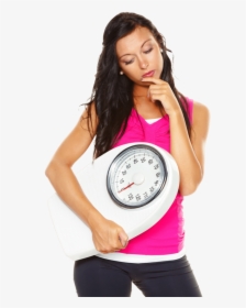 Home Girl With Scale - Woman Holding Scale Transparent, HD Png Download, Transparent PNG