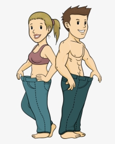 People Clipart Losing Weight - Lose Belly Fat Cartoon, HD Png Download ,  Transparent Png Image - PNGitem