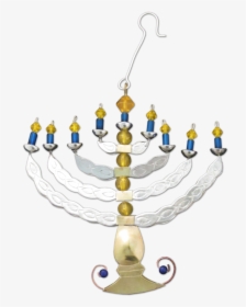 Menorah - Judaica Inspired - Handmade Ornament - Brass, HD Png Download, Transparent PNG