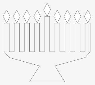 Světlo, Svátek, Židovský, Menora, Chanuka - Black And White Menorah Clip Art, HD Png Download, Transparent PNG