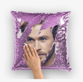 Chris Hemsworth ﻿sequin Cushion Cover   Class - Cushion, HD Png Download, Transparent PNG