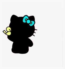 Hello Kitty Silhouette By Slitkitten - Hello Kitty Coloring Pages, HD Png Download, Transparent PNG