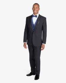 Black Framed Notch Lapel Tuxedo With Blue Bow Tie - Scott Stanford Wwe, HD Png Download, Transparent PNG