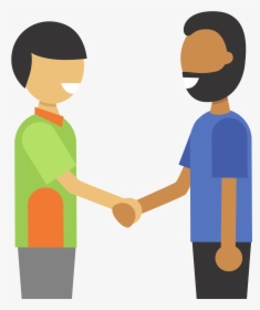 Transparent Clipart Handshakes - Two People Holding Hands Clip Art, HD Png Download, Transparent PNG