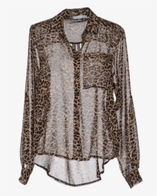 Chilli Peppers Animal Print Sheer See Through Shirt - See Through Leopard Print Top, HD Png Download, Transparent PNG