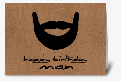 Happy Birthday Man Brown Paper Greeting Card - Happy Birthday Brown Man, HD Png Download, Transparent PNG